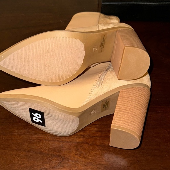 LULUS Essex Light Nude Mid-Calf Booties NWOT Please review pictures. - Picture 7 of 8